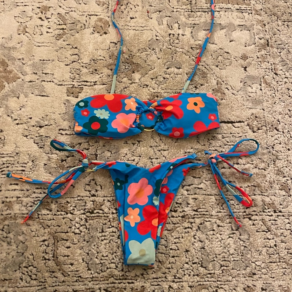 Shein floral ring bikini